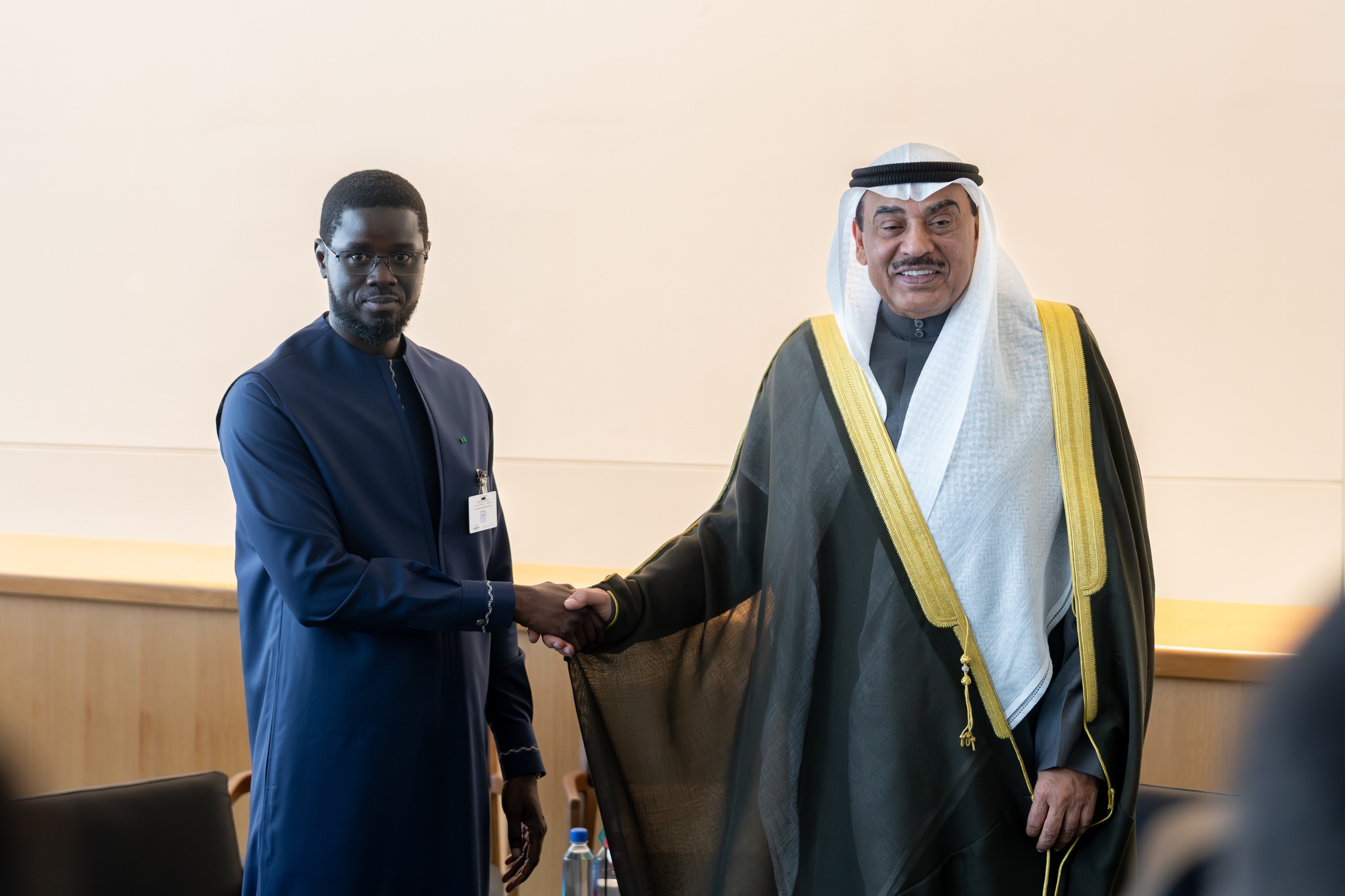 Le Président de la République Bassirou Diomaye Faye a eu aujourd'hui un entretien avec Cheikh Sabah al-Khaled al-Sabah, Prince héritier du Koweït